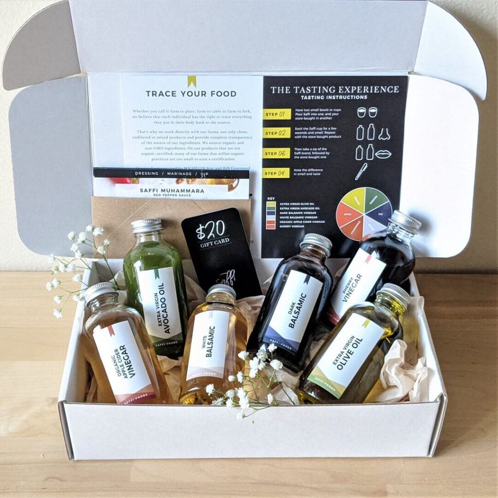 Saffi Foods Olive Oil and Vinegar Tasting Kit
