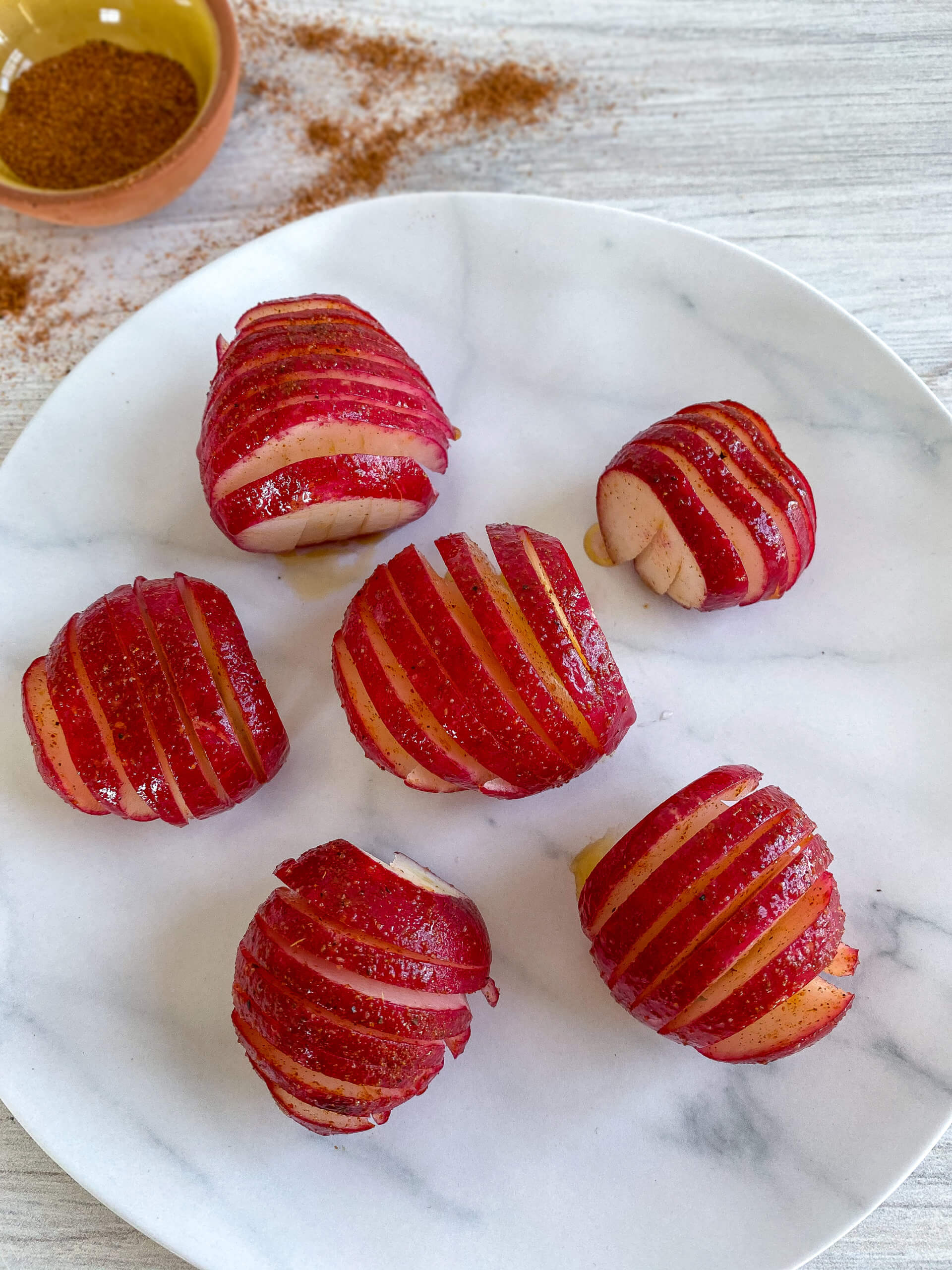Cajun-Spiced Hasselback Radishes Cajun-Spiced Hasselback Radishes