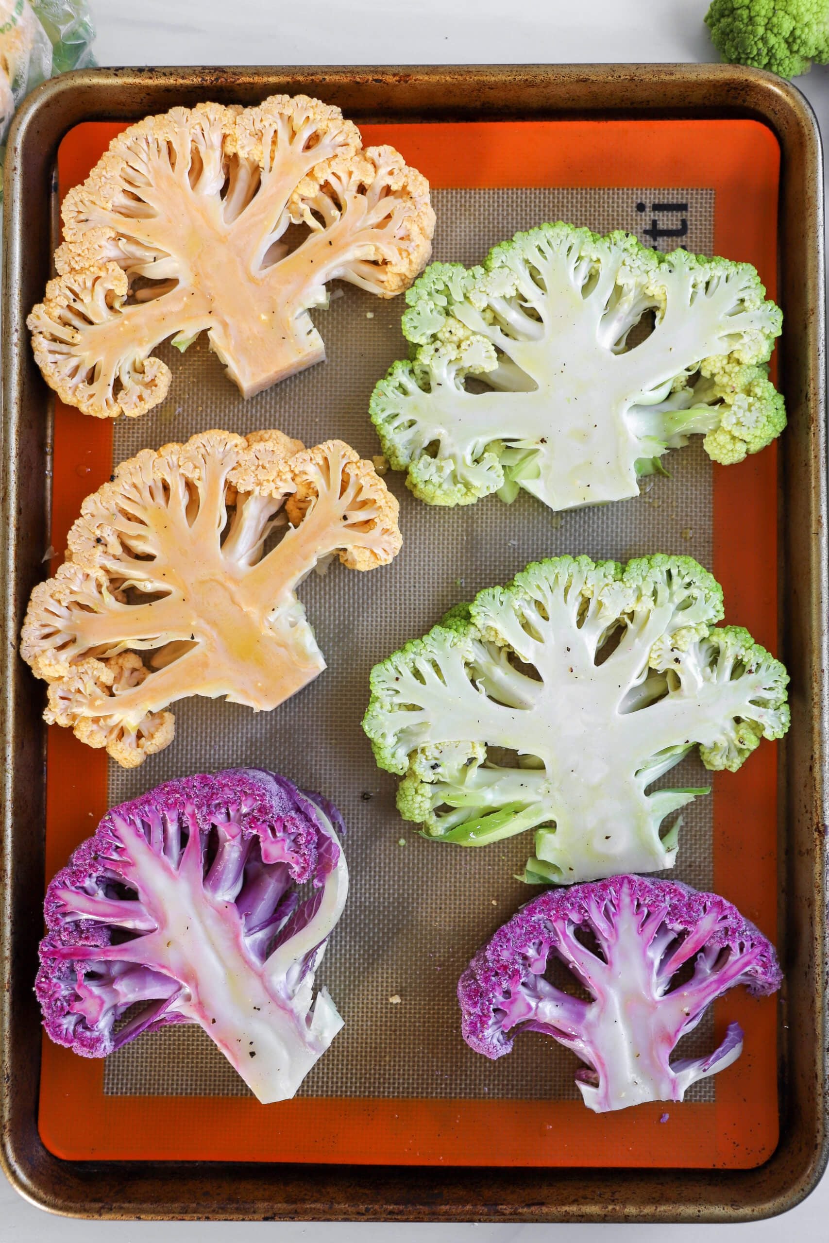 Roasted Multi-Color Cauliflower Steaks Roasted Multi-Color Cauliflower Steaks