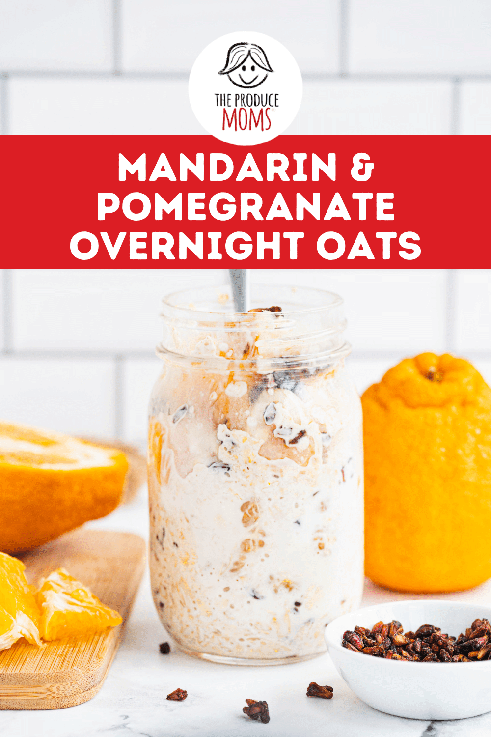 Mandarin and Pomegranate Overnight Oats Mandarin and Pomegranate Overnight Oats