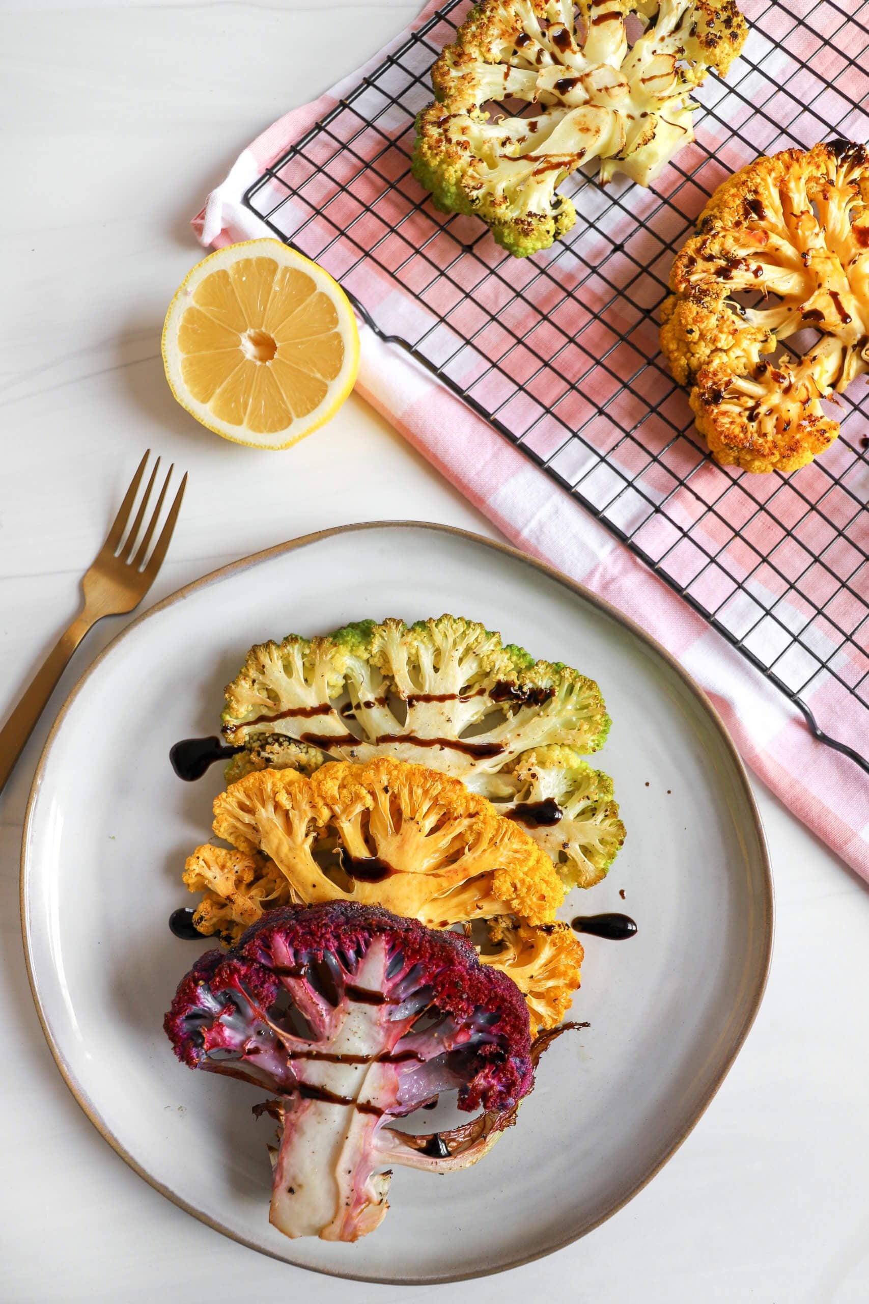 Roasted Multi-Color Cauliflower Steaks Roasted Multi-Color Cauliflower Steaks