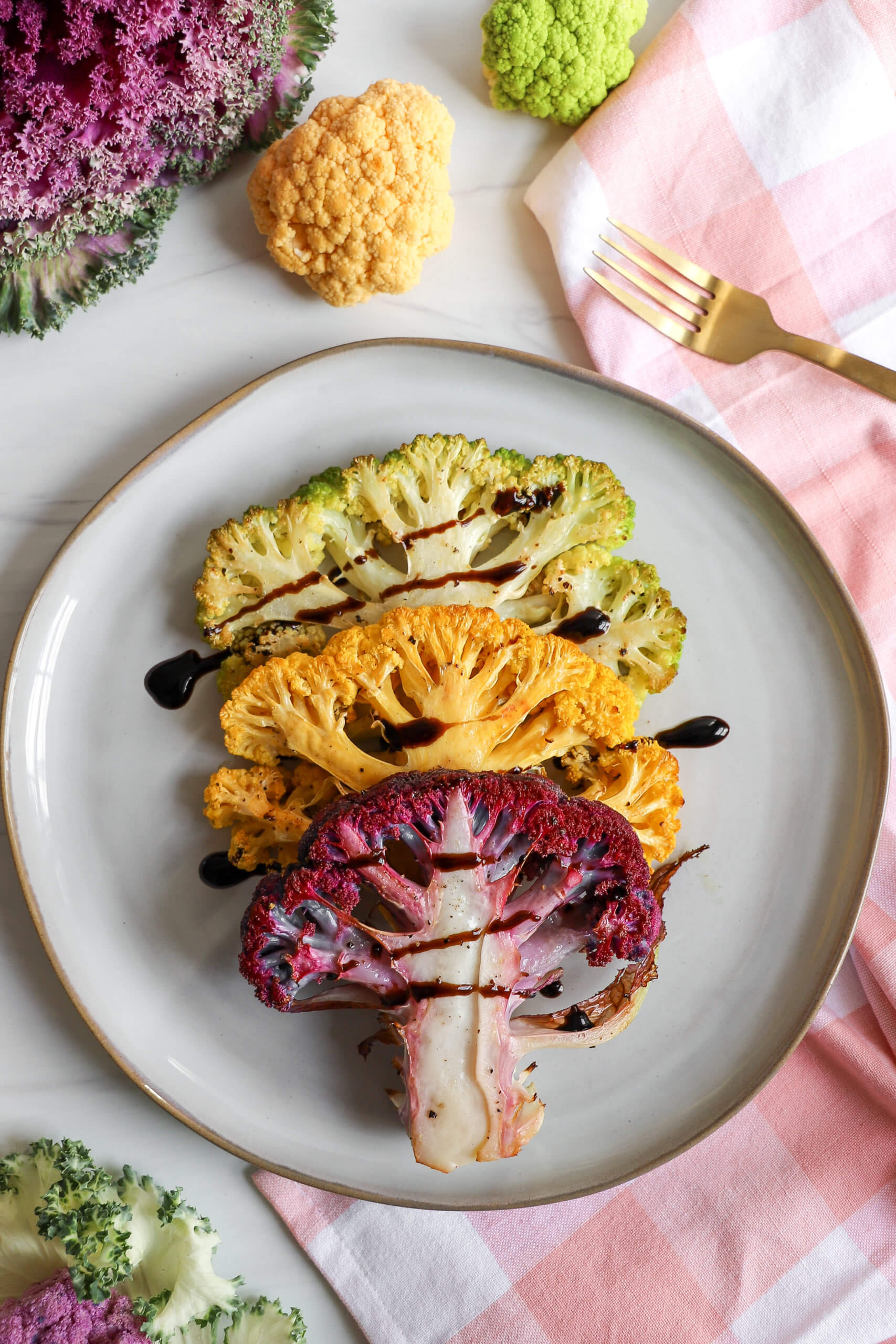 Roasted Multi-Color Cauliflower Steaks Roasted Multi-Color Cauliflower Steaks