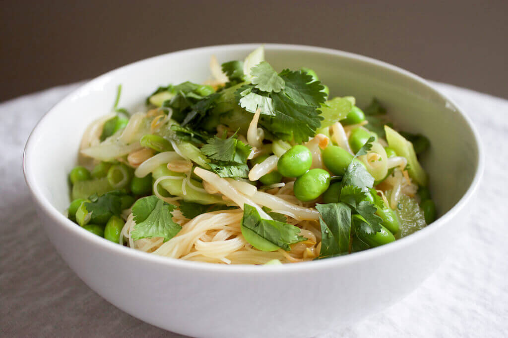 Thai-Lime Edamame & Rice Noodle Salad Thai-Lime Edamame & Rice Noodle Salad