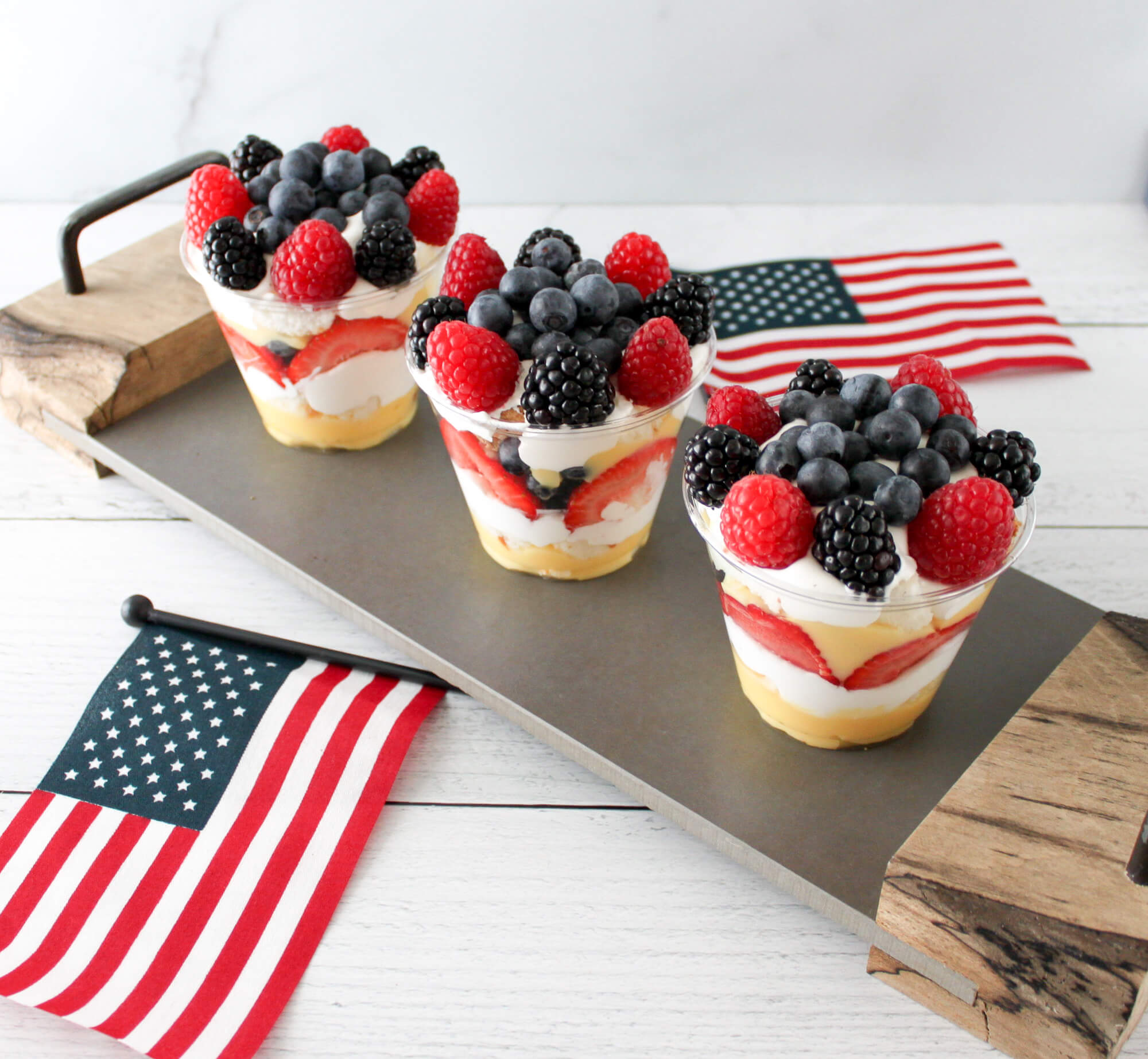 Red, White, & Blueberry Mini Trifles Red, White, & Blueberry Mini Trifles