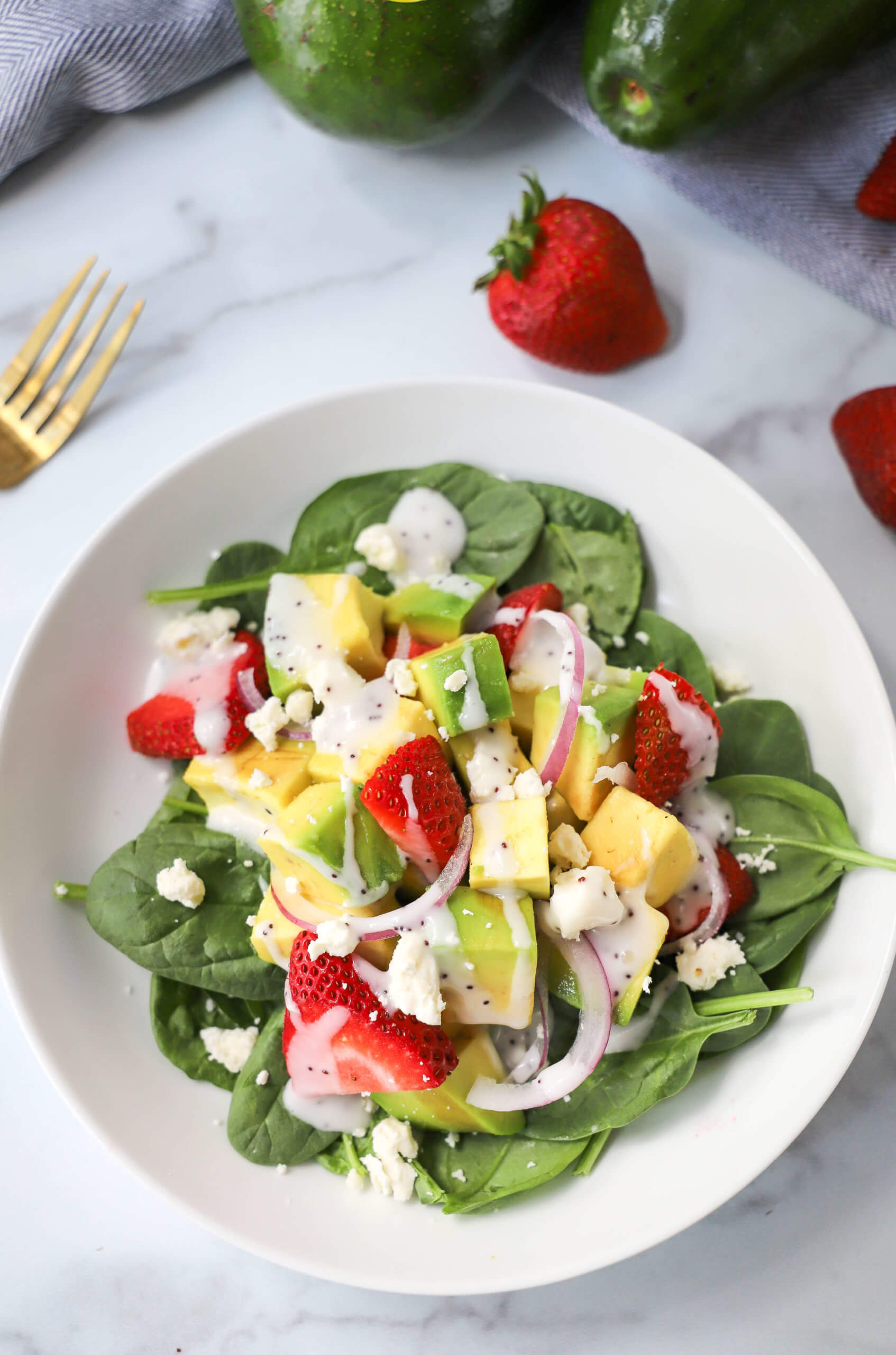 Tropical Avocado and Strawberry Salad