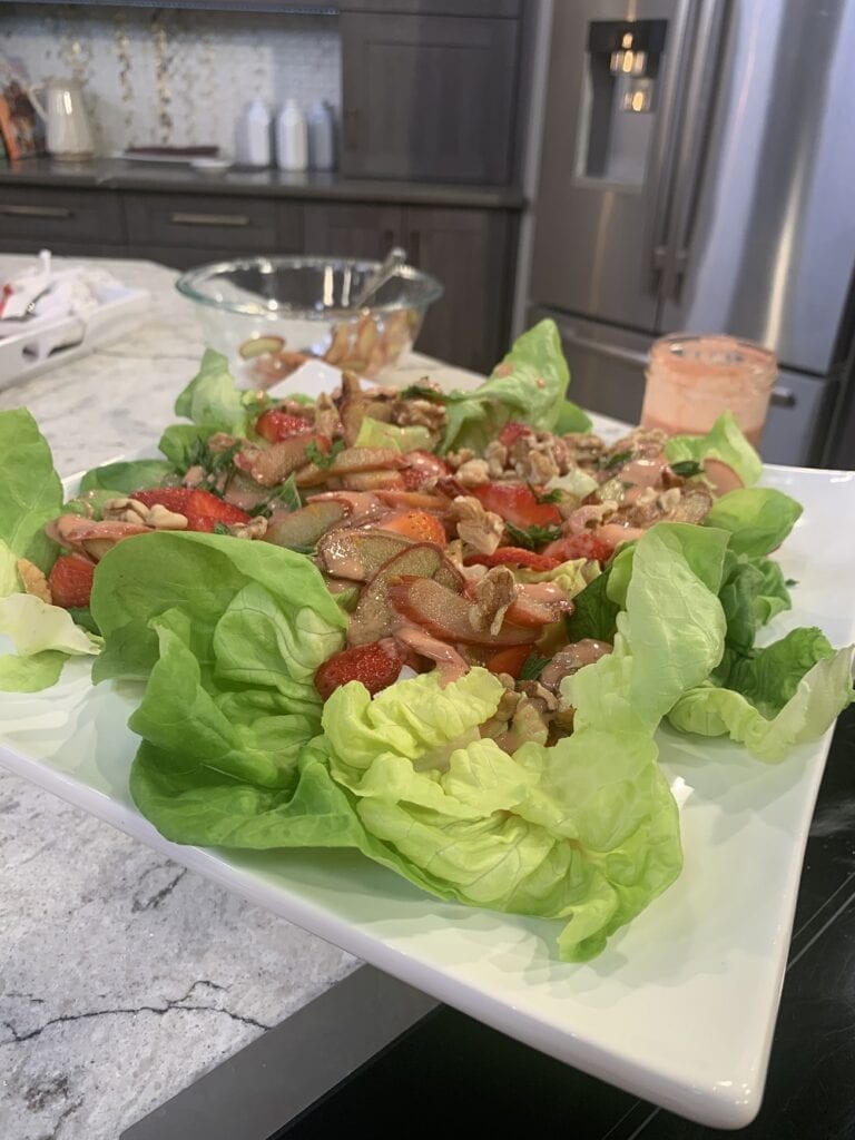 Strawberry Rhubarb Salad