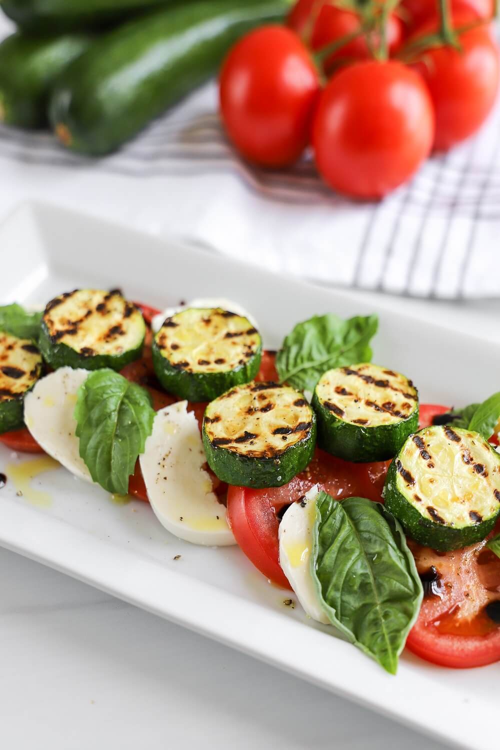 Grilled Zucchini Caprese Salad