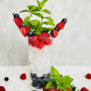 Red, White and Blueberry Mojito