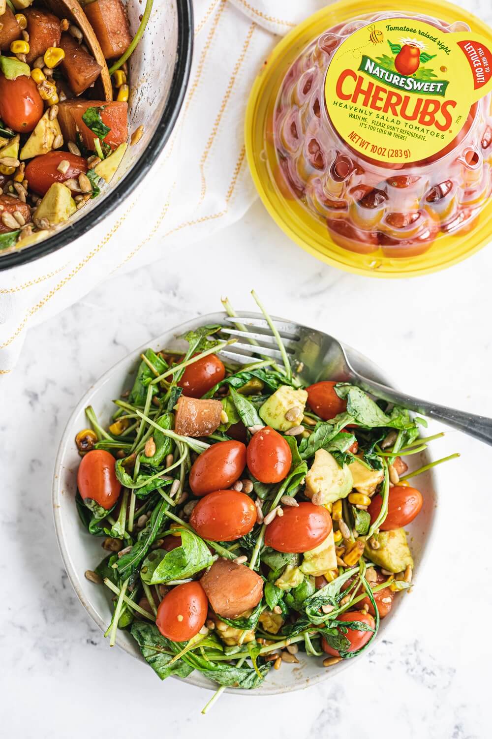 Midwest Charred Corn Spinach Salad Midwest Charred Corn Spinach Salad