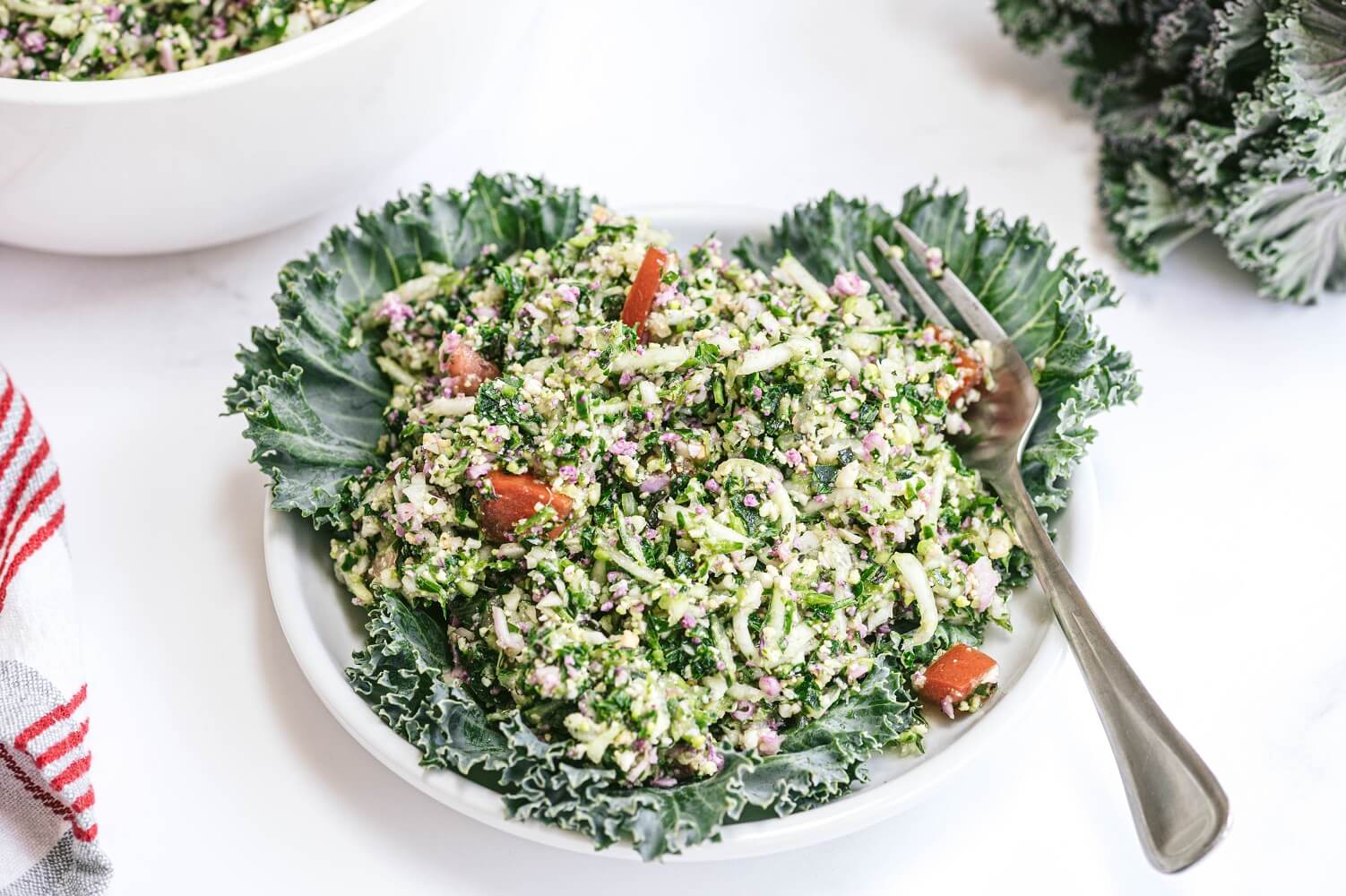 Tri-Color Cauliflower โRiceโ Tabbouleh Tri-Color Cauliflower โRiceโ Tabbouleh
