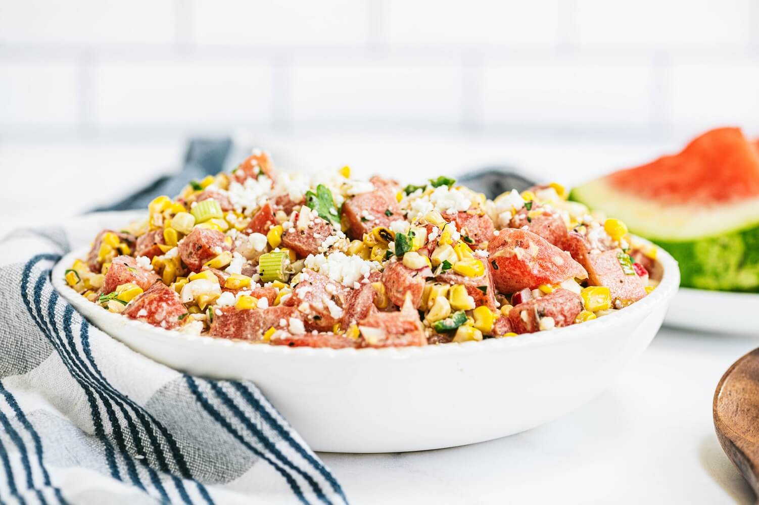 Fresh and refreshing Watermelon Elote Salad Fresh and refreshing Watermelon Elote Salad