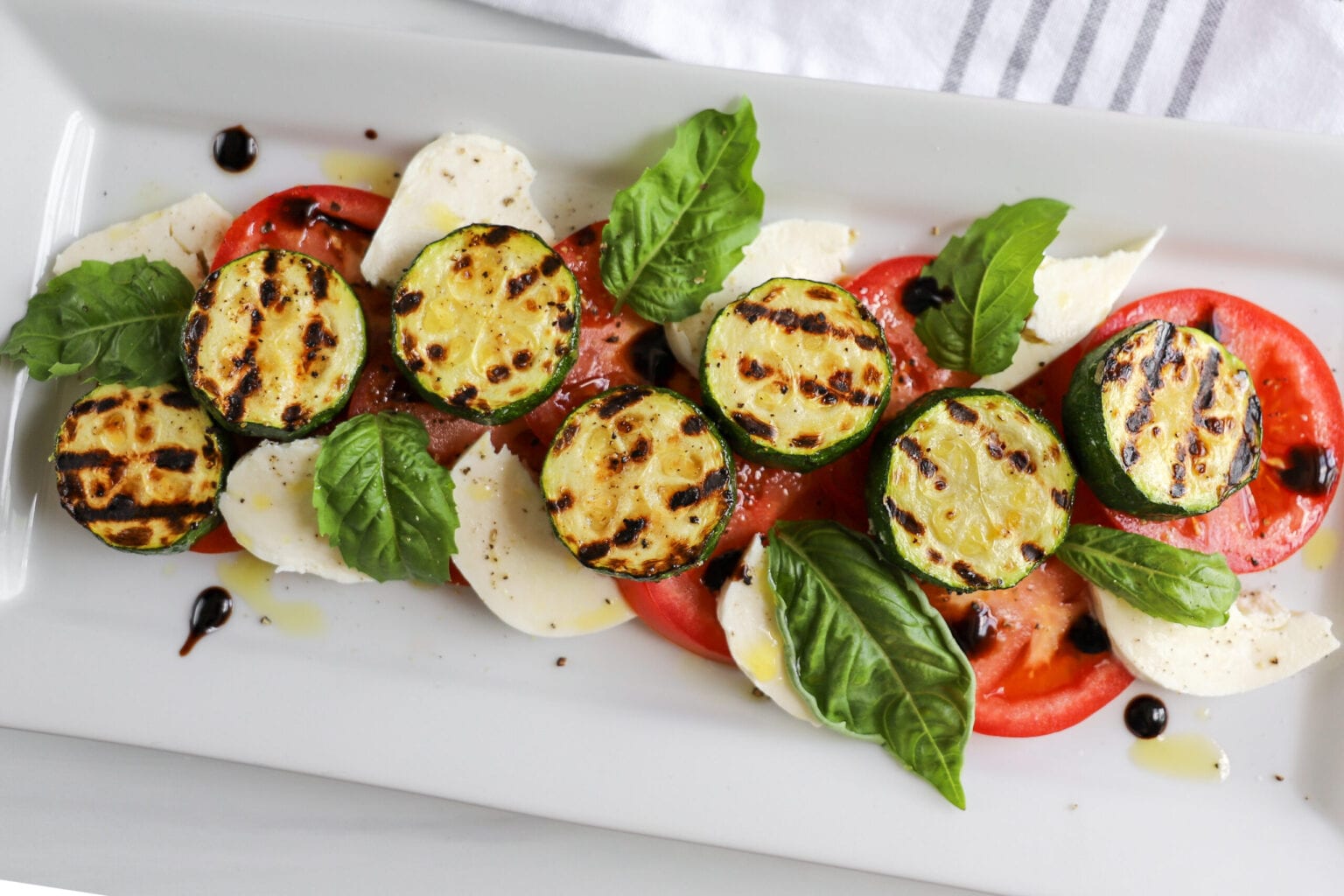 Grilled Zucchini Caprese Salad Grilled Zucchini Caprese Salad