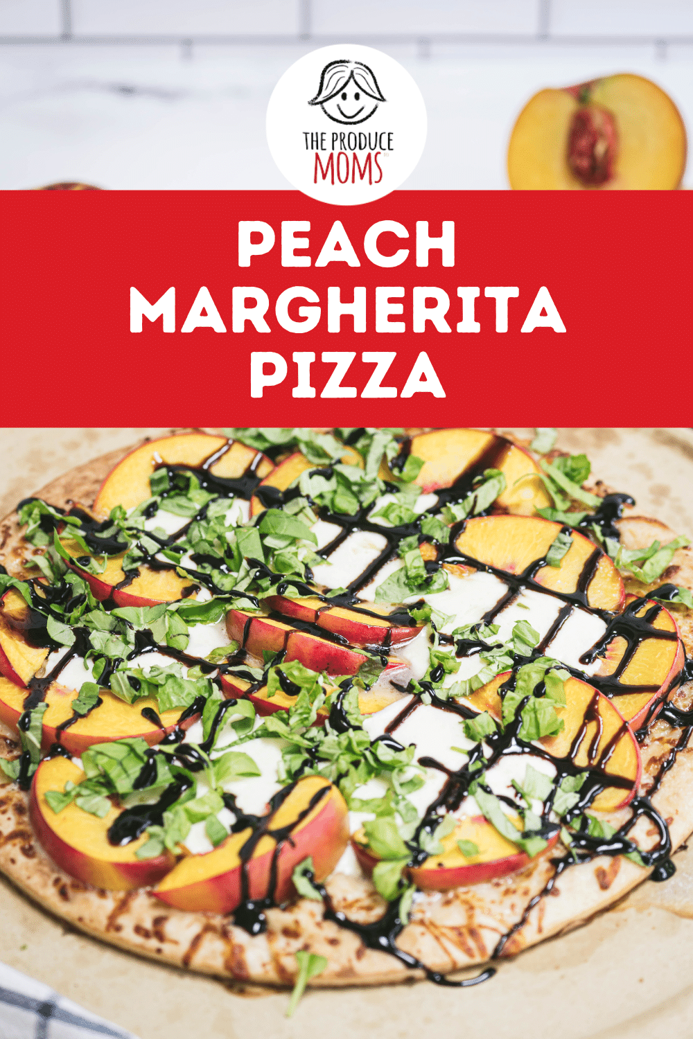 Peach Marcherita Pizza Pin Peach Marcherita Pizza Pin