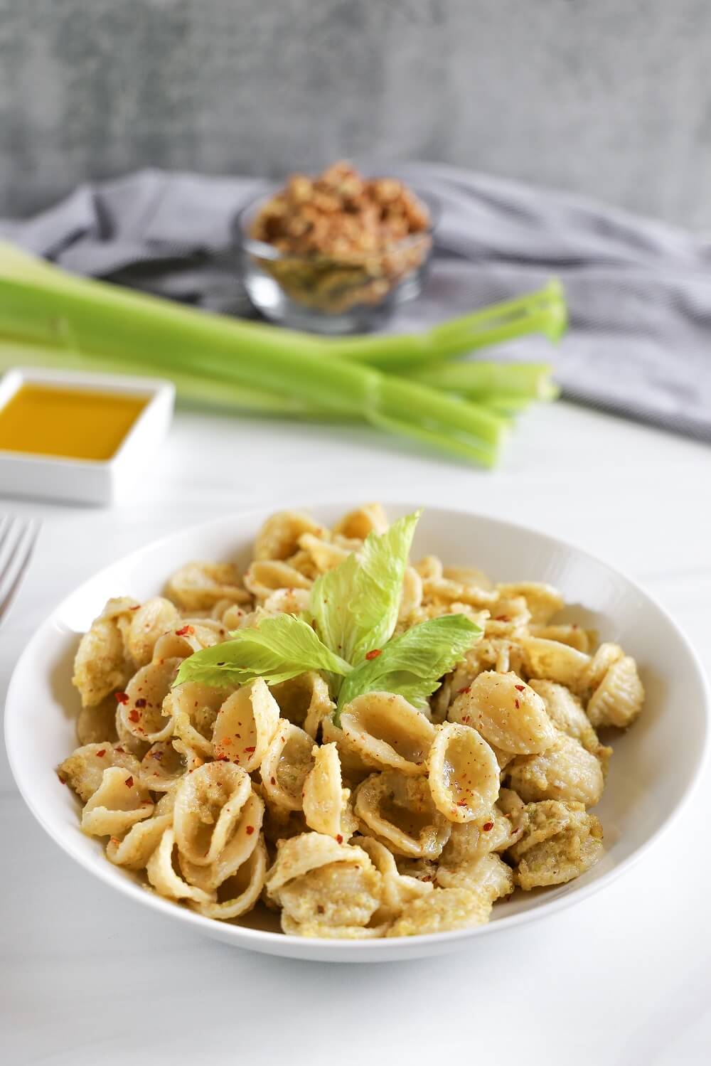 Celery Pesto Pasta Celery Pesto Pasta