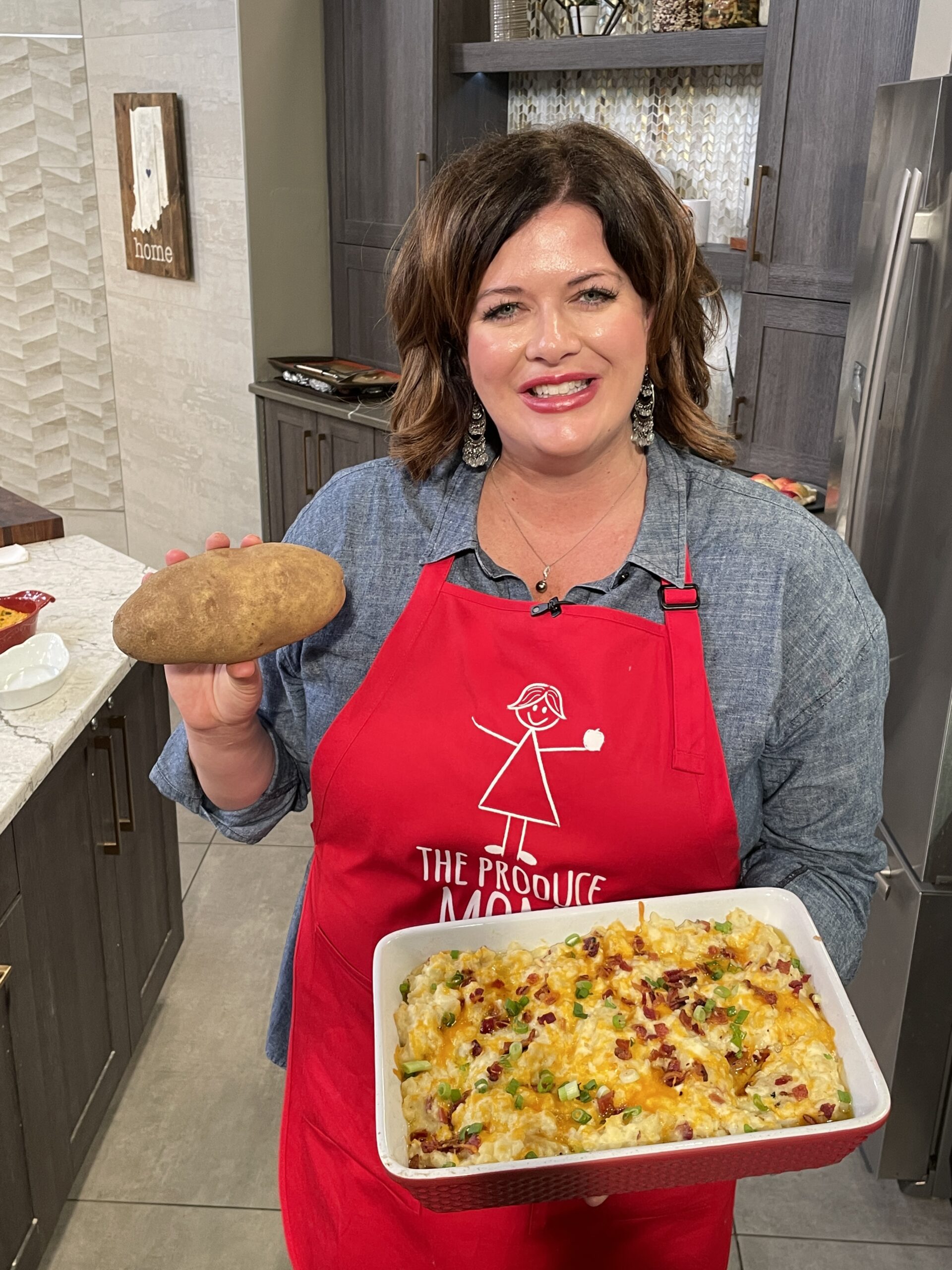 Lori with Twice Baked Potato Casserole November 2021 Indy Style