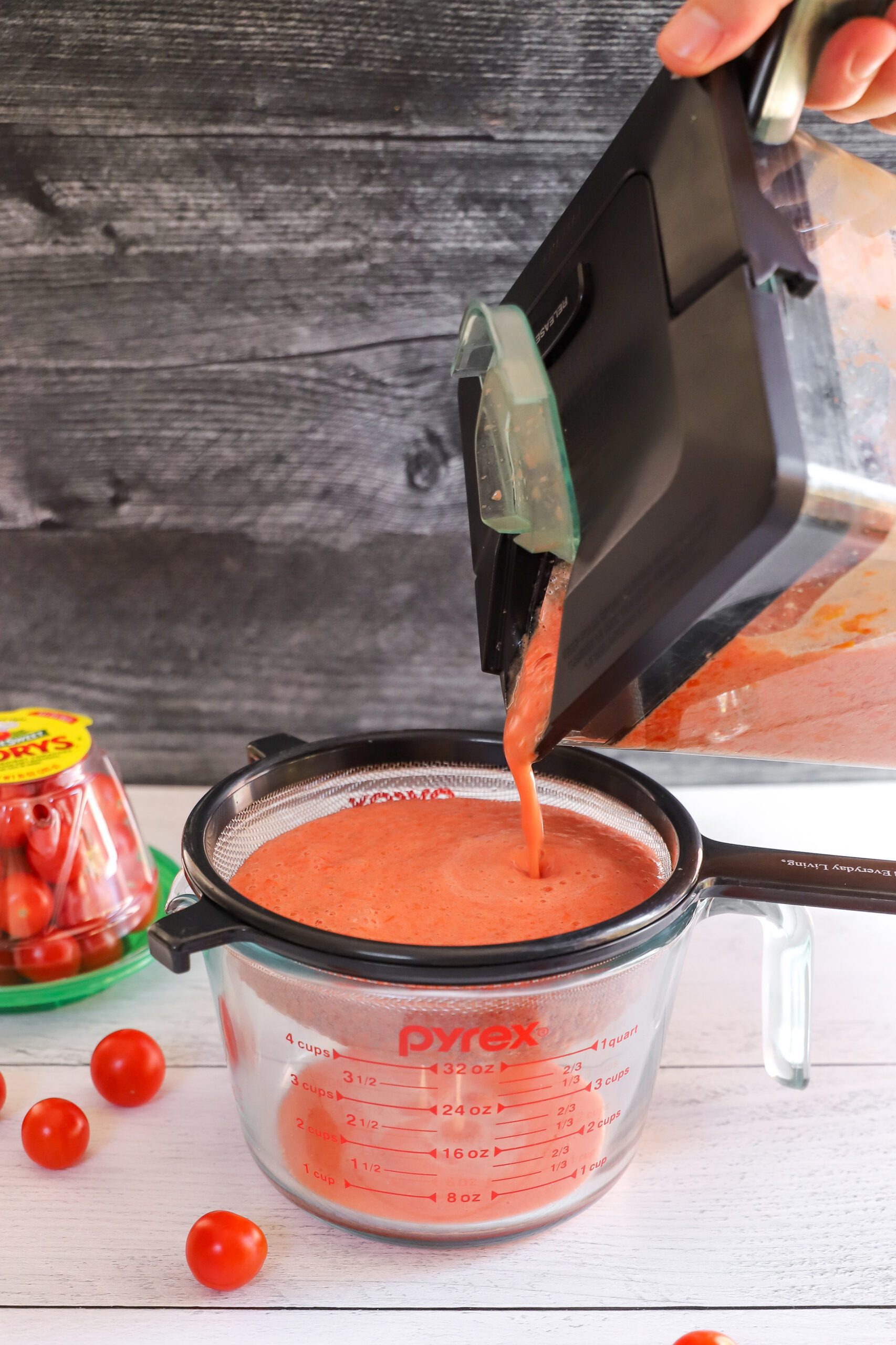homemade bloody mary mix with fresh tomatoes