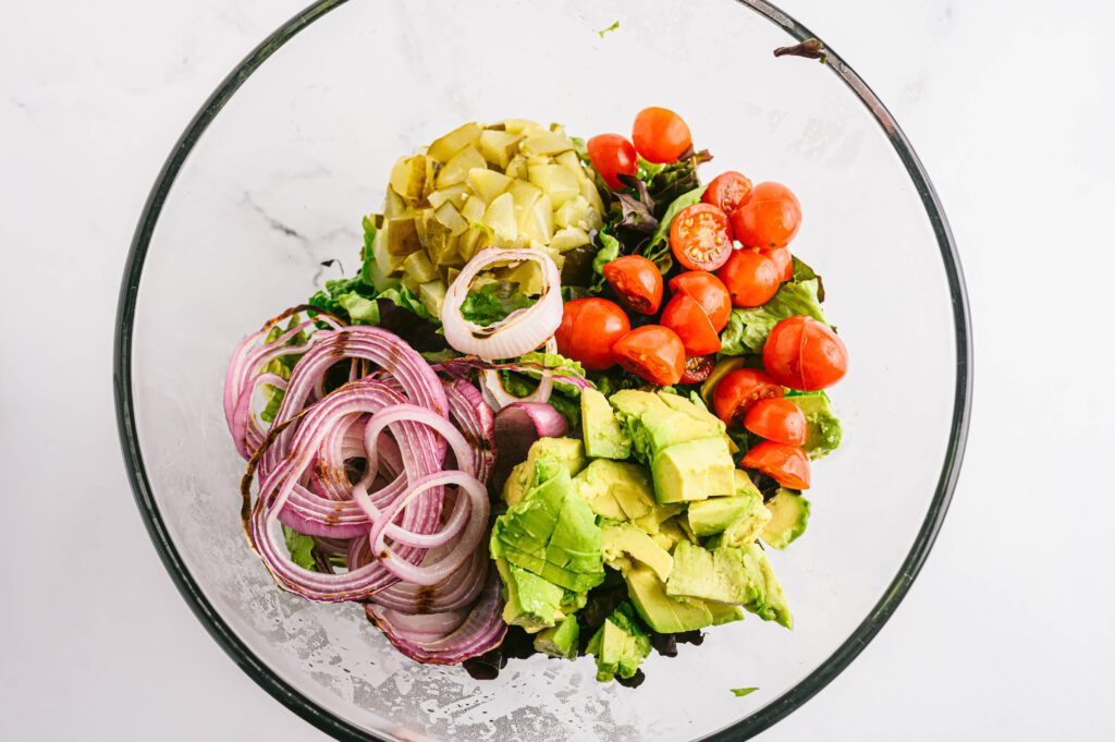 Ingredients for the Low Carb Cheeseburger Salad Ingredients for the Low Carb Cheeseburger Salad