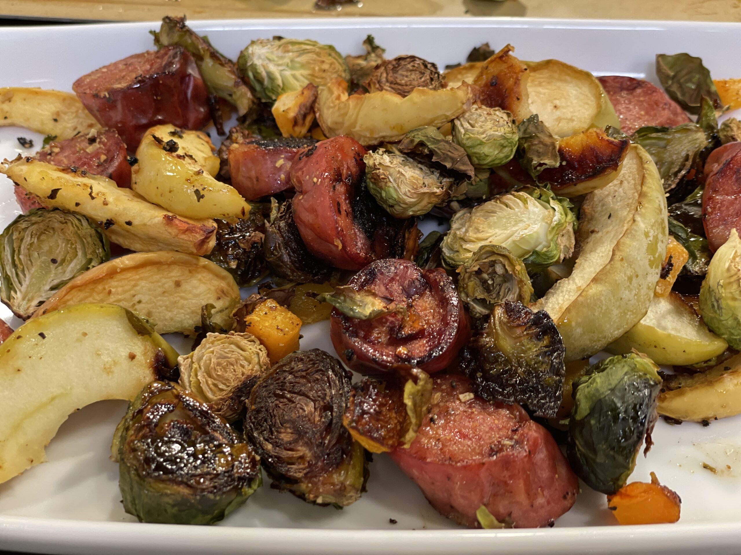 Apple + Chicken Sausage Sheet Pan Dinner Apple + Chicken Sausage Sheet Pan Dinner