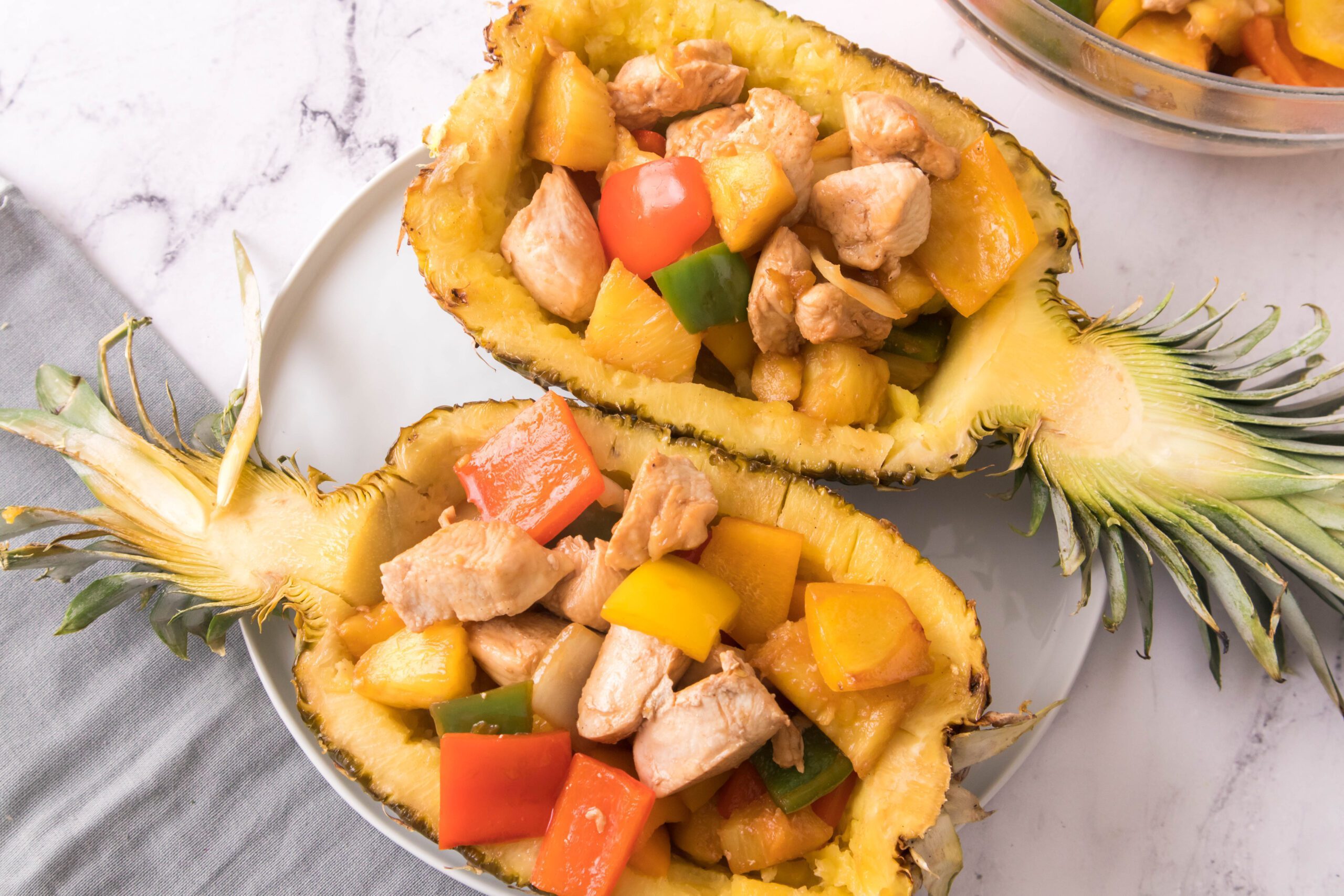 Teriyaki Chicken Pineapple Bowls Teriyaki Chicken Pineapple Bowls