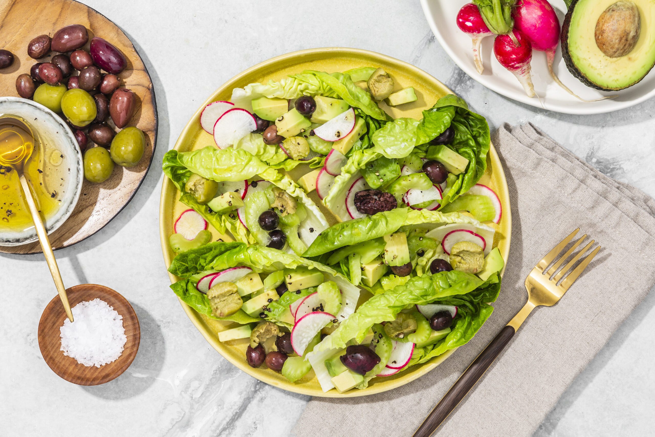 Celery and Avocado Salad Celery and Avocado Salad on plate