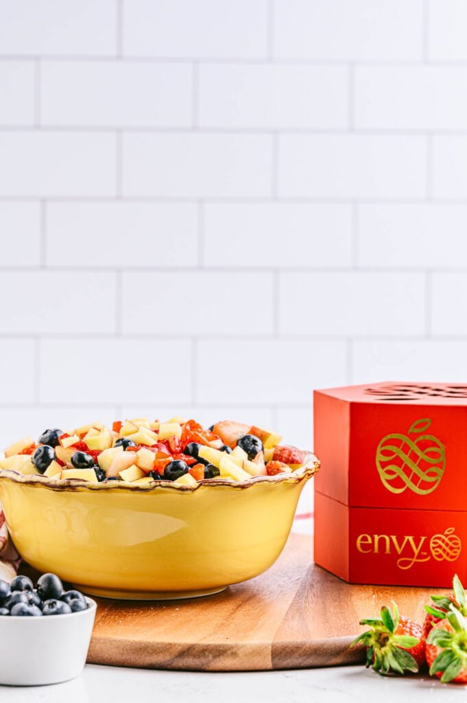 apple berry fruit salsa in a bowl