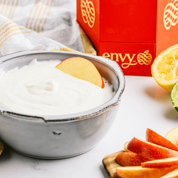 Lemon-Lime Fruit Dip with apple slices