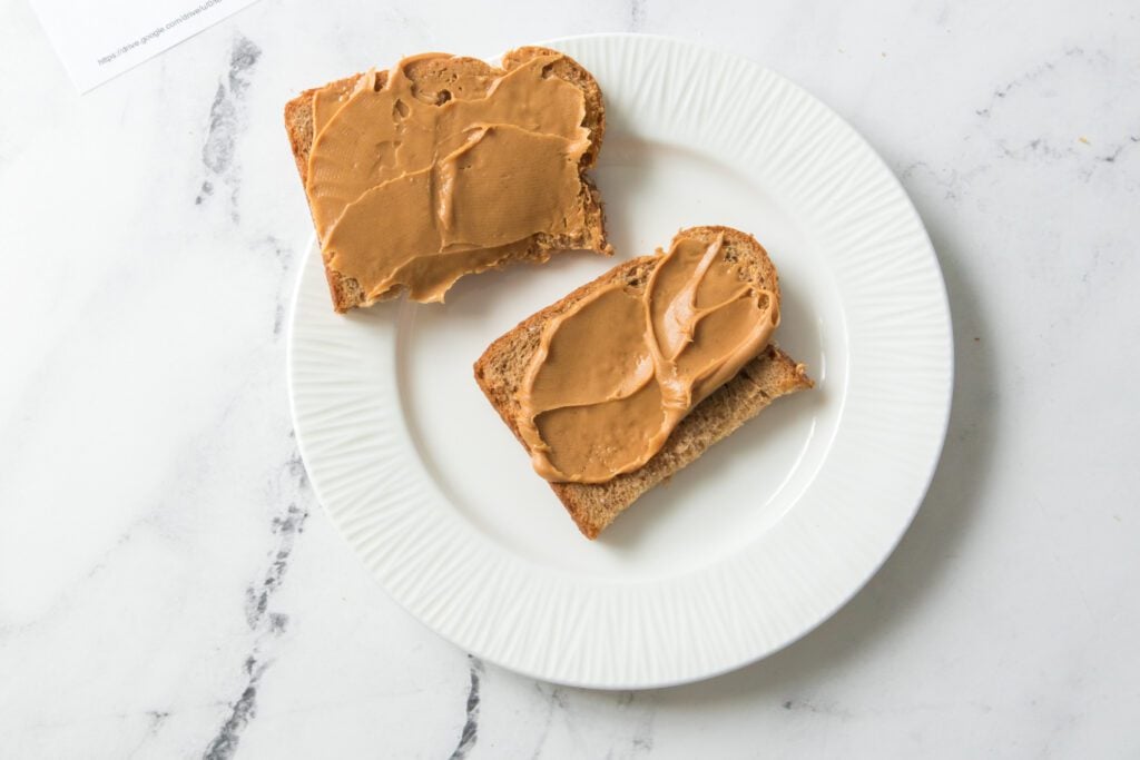 bread on a white plate