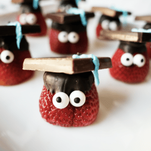 Strawberries in Graduation Cap