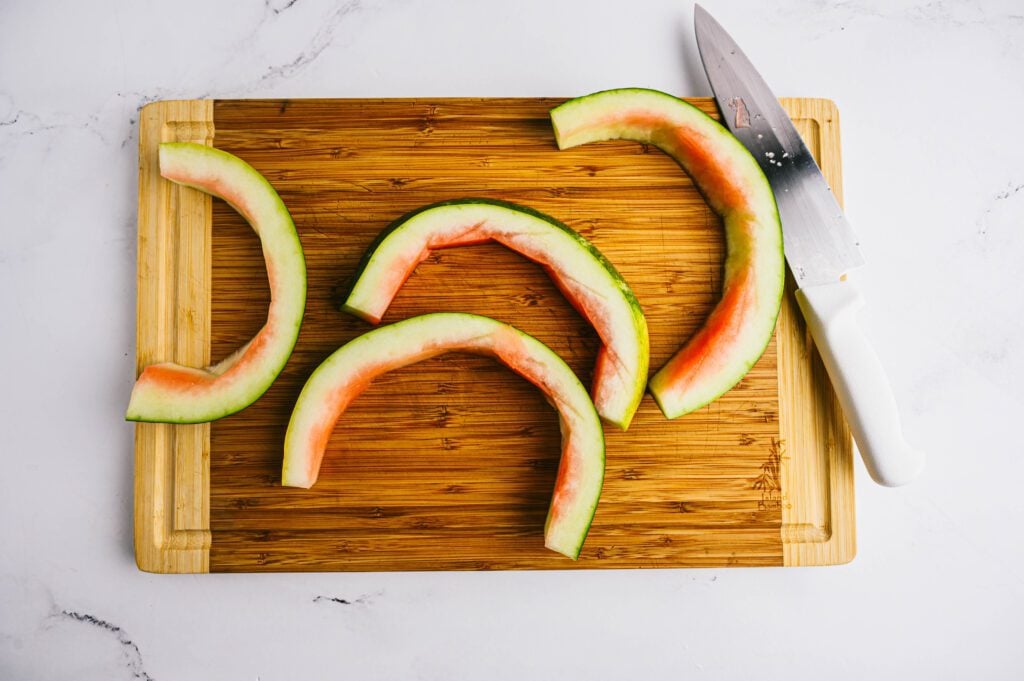 4 slices of watermelon rind