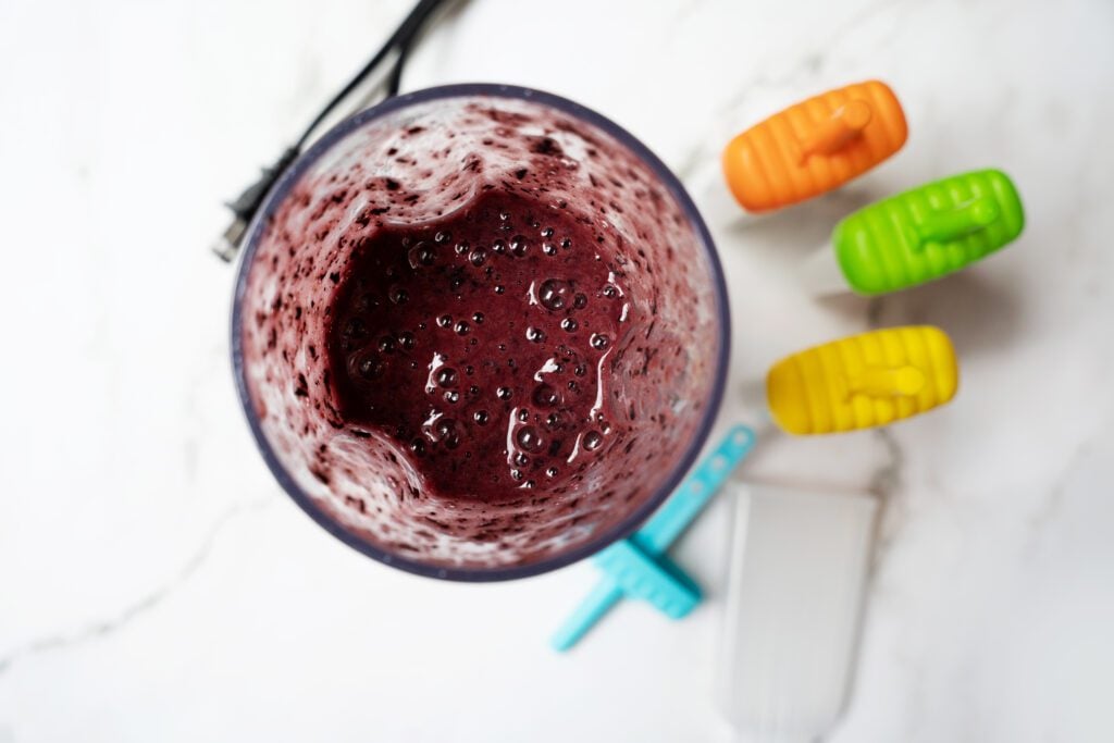 blended blueberry mixture