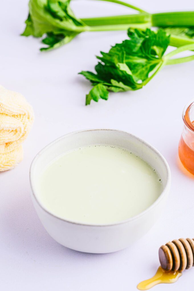 homemade celery hair mask
