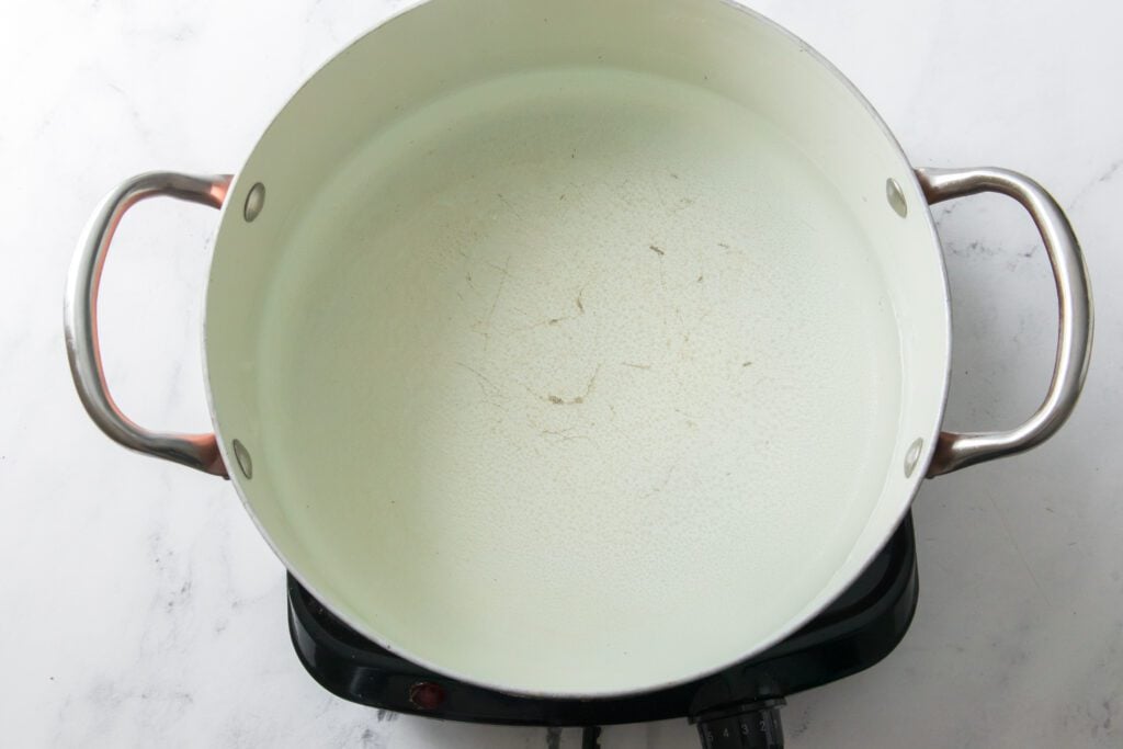 water in pot