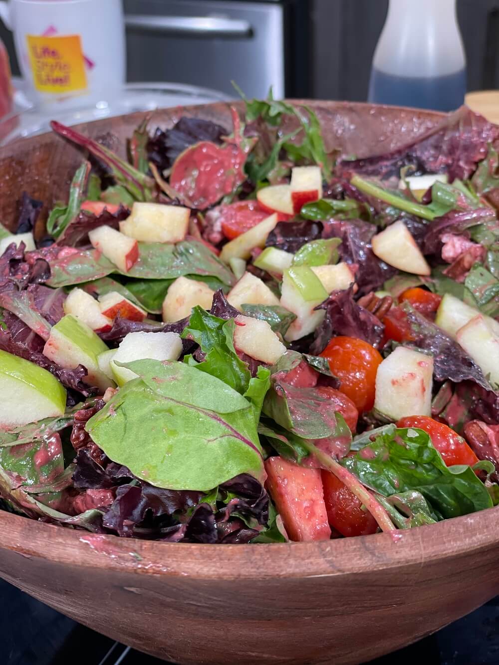 Apple Pecan Salad + Sweet Cherry Vinaigrette Apple Pecan Salad + Sweet Cherry Vinaigrette