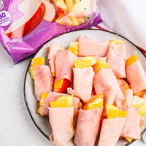 Apple Cheese Wraps on a plate