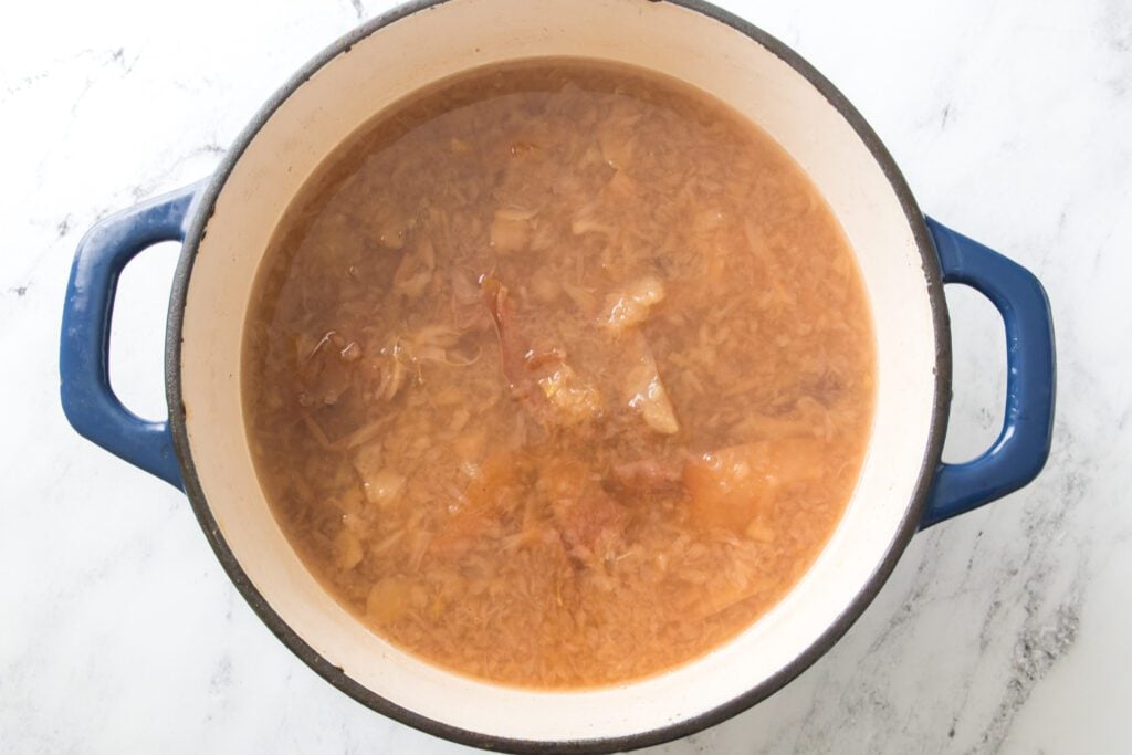 pot of mashed apples