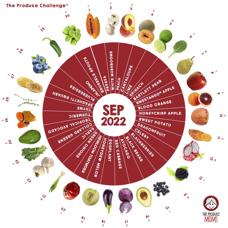 The Produce Moms Produce Challenge Calendar September