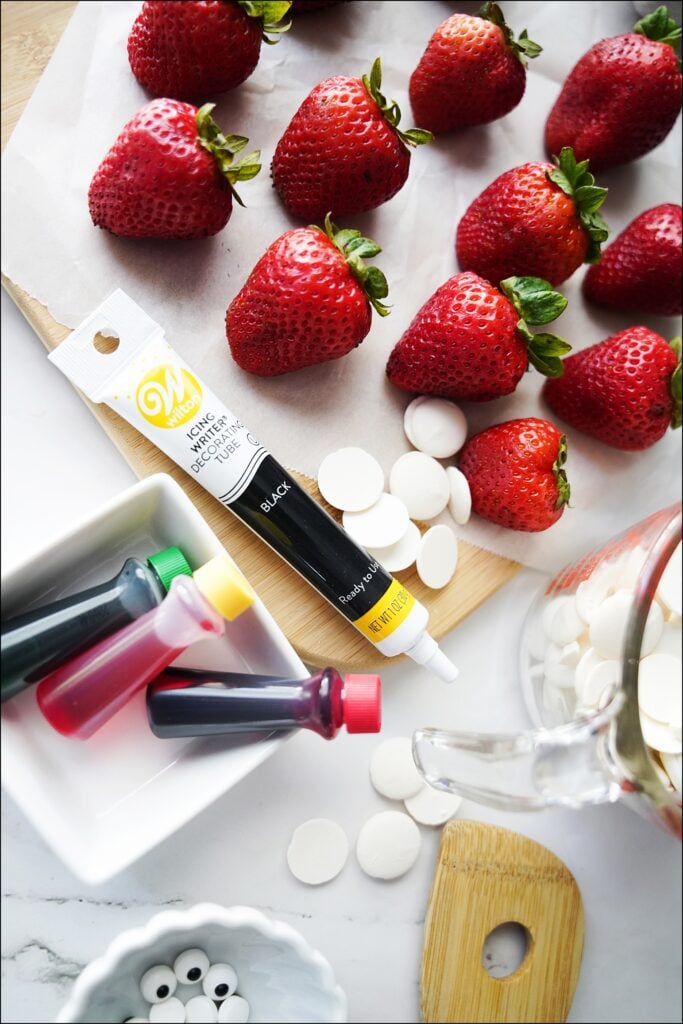 ingredients needed to make halloween strawberries