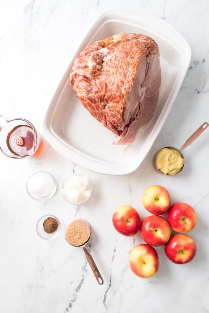 Ingredients for Apple Glaze + Ham
