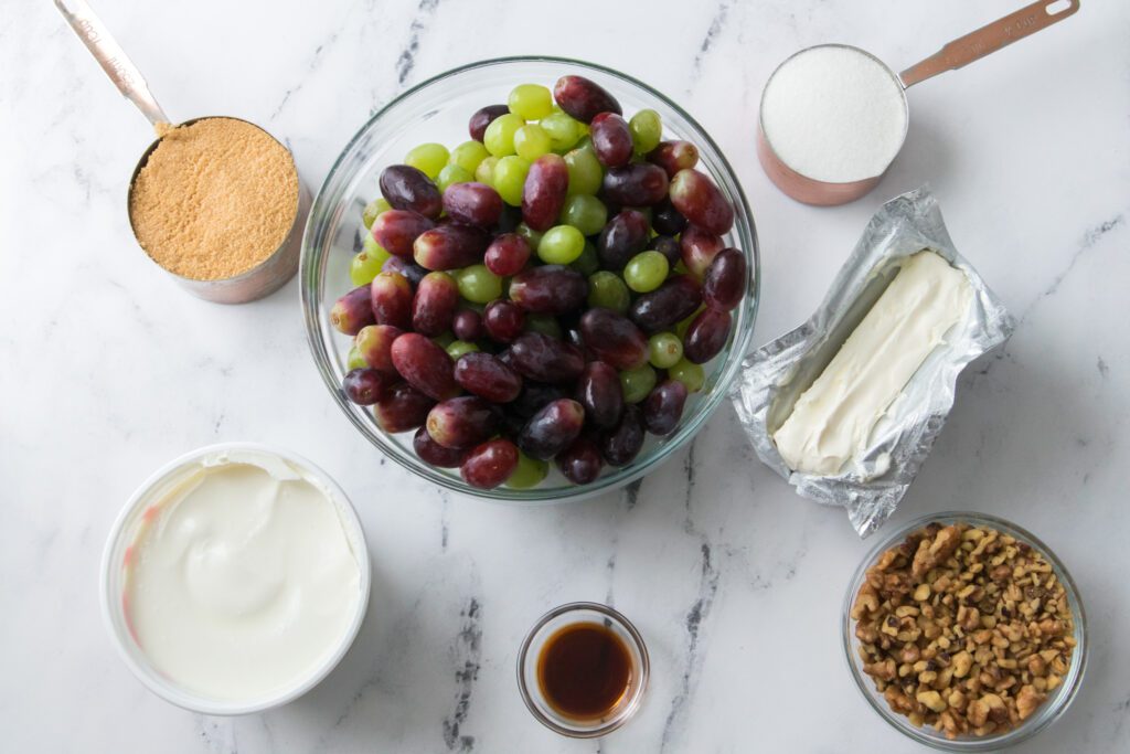 ingredients for grape salad recipe