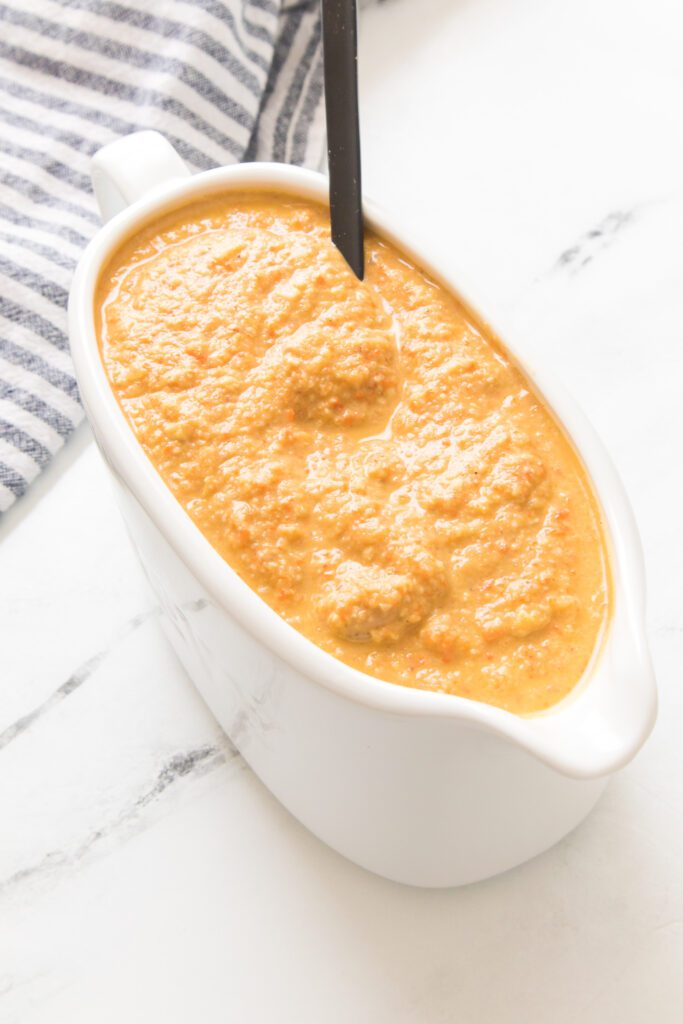 Vegetarian Gravy in a gravy bowl