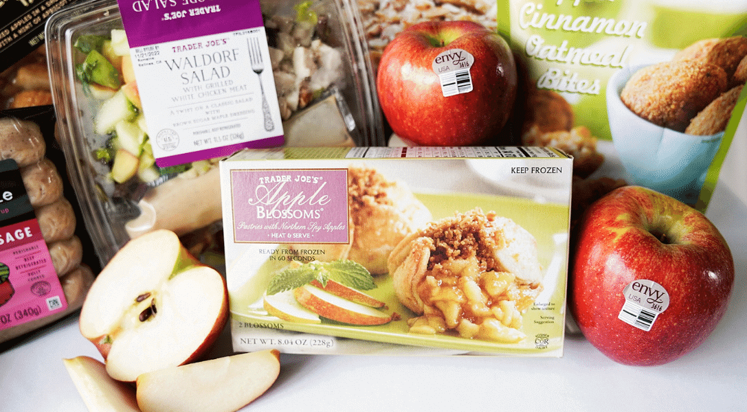Overview of apple products from Trader's Joe