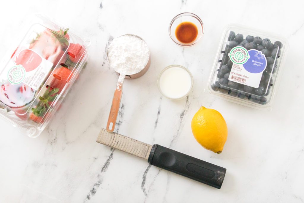 ingredients for lemon glaze