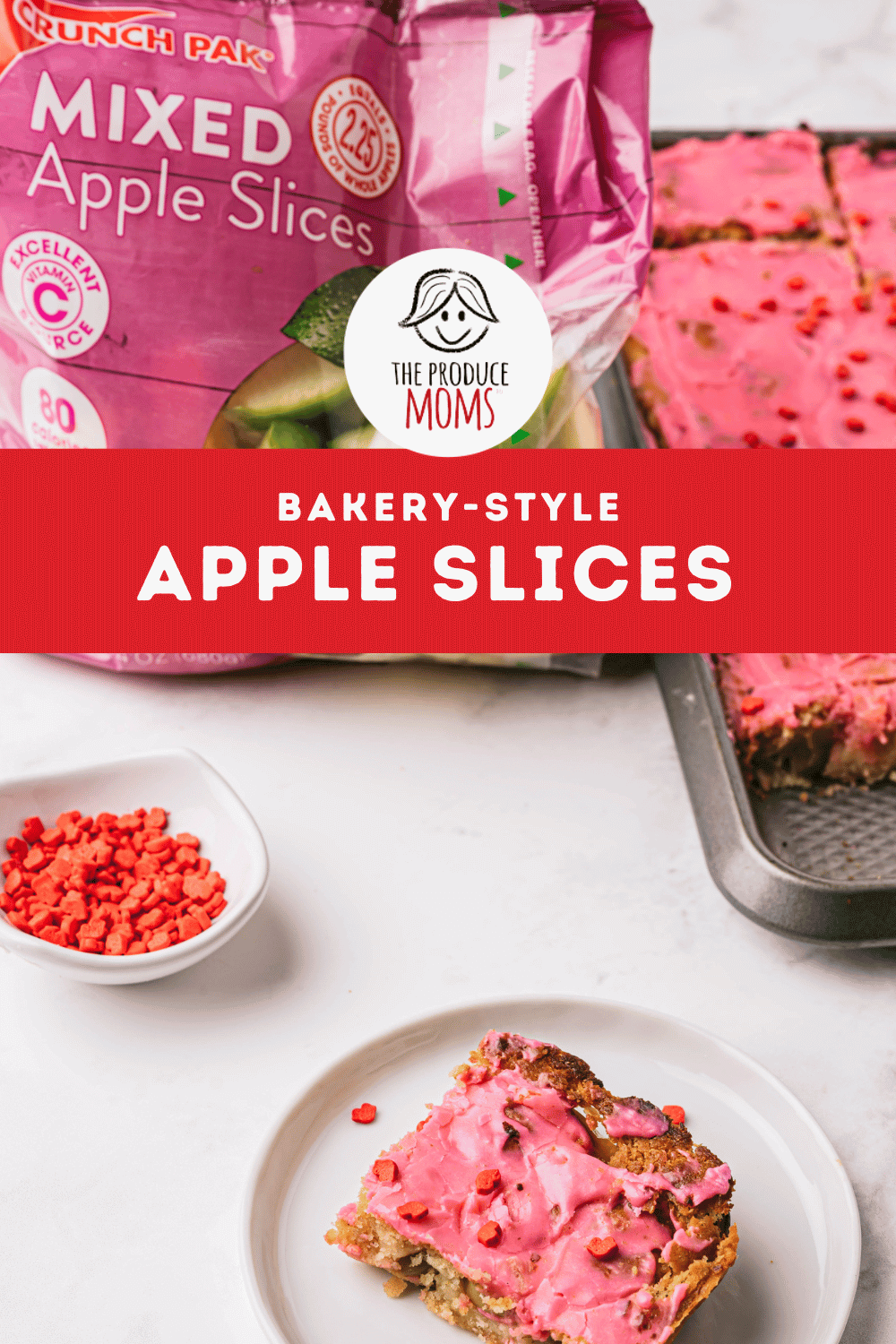 Pinterest Pin: Bakery-Style Apple Slices