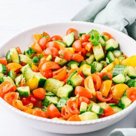 Cucumber Tomato Salad with Basil