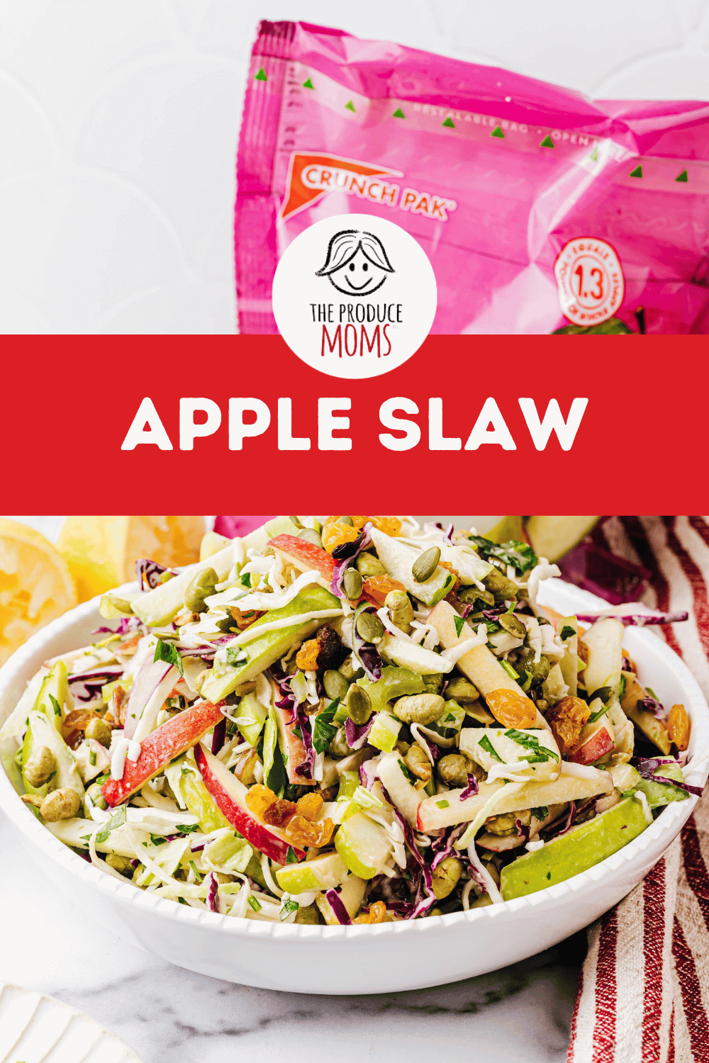 Pinterest Pin Apple Slaw