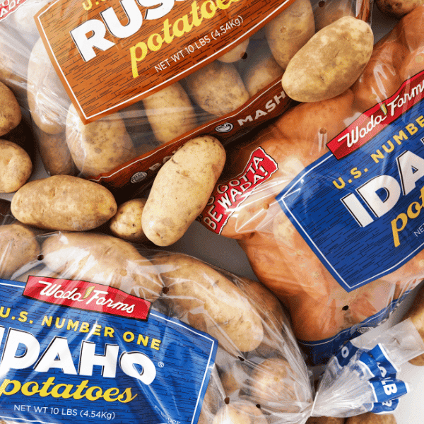 Bags of Wada Farms Potatoes