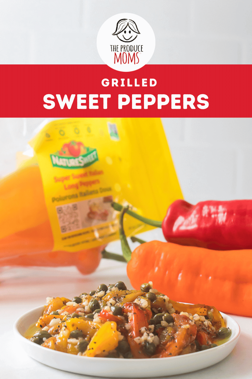 Pinterest Pin Grilled Sweet Peppers