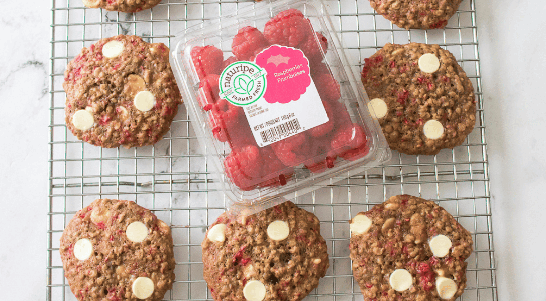 Oatmeal Raspberry Cookies on wire rack
