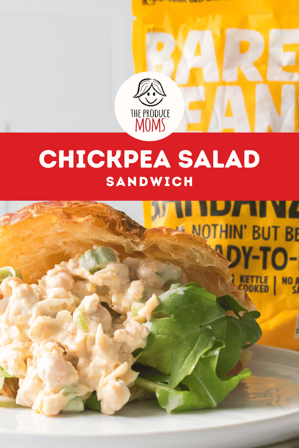 Pinterest Pin Chickpea Salad Sandwich
