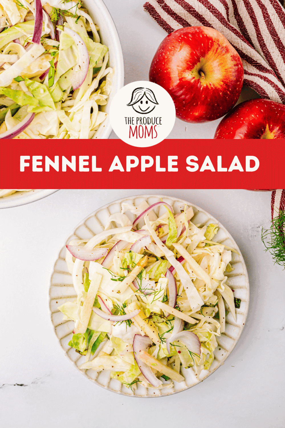 Pinterest Pin Fennel Apple Salad